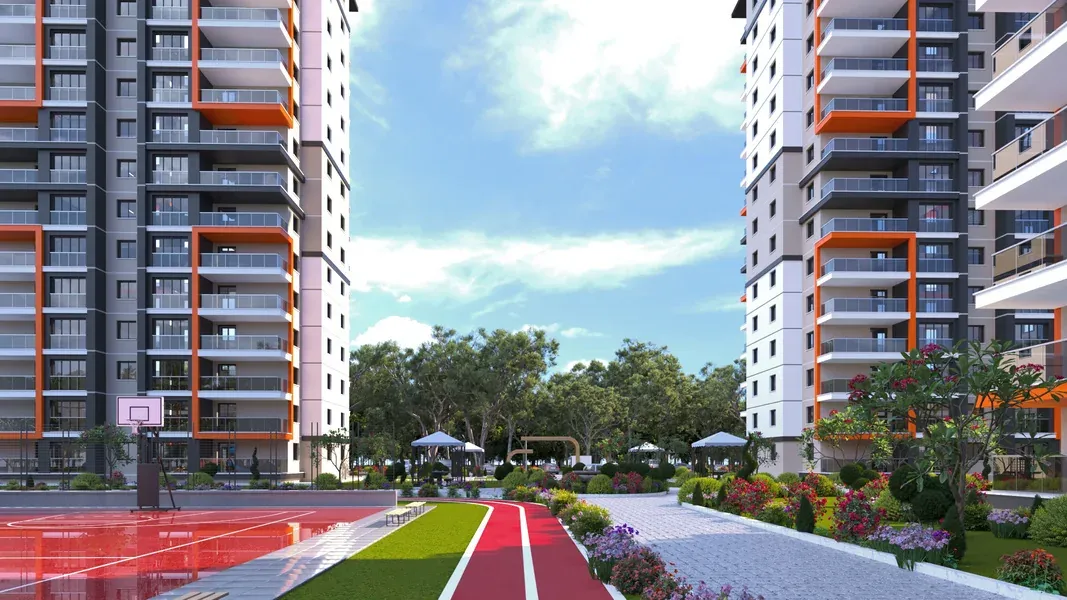 Site içi spor alanı ve yürüyüş yolu